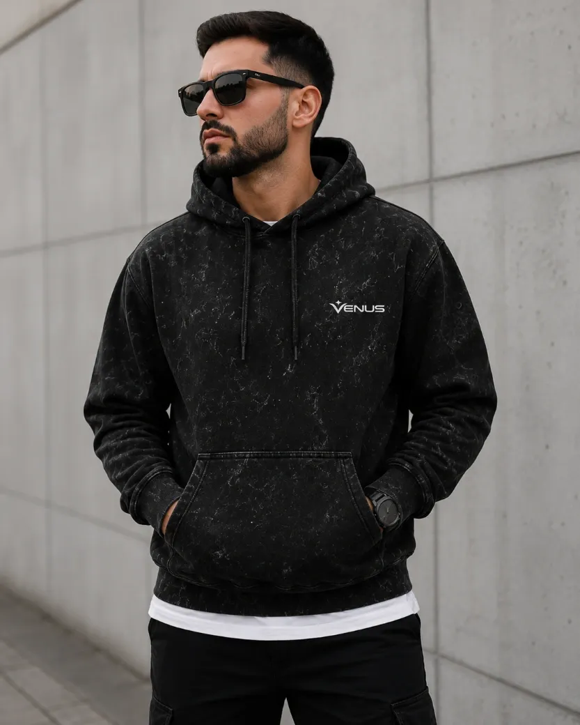 Acid Wash Pullover Hoodie (S)